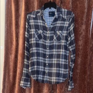 American Eagle Vintage plaid flannel with snaps size 10